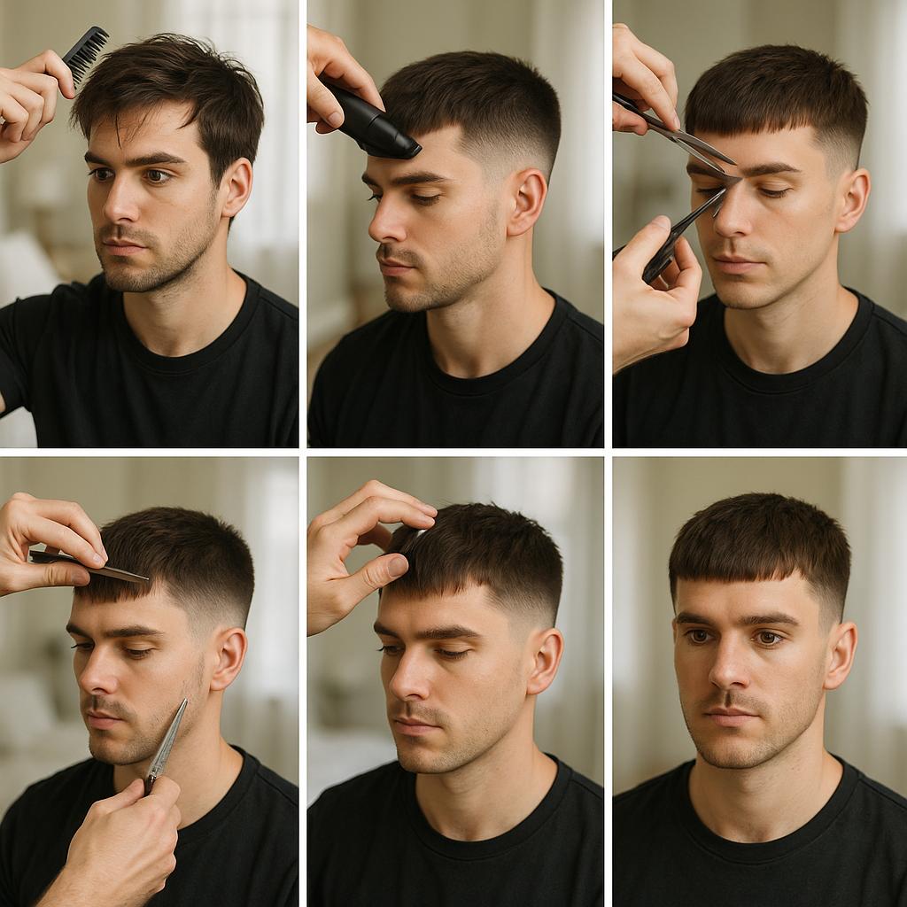 Corte crop francés con textura