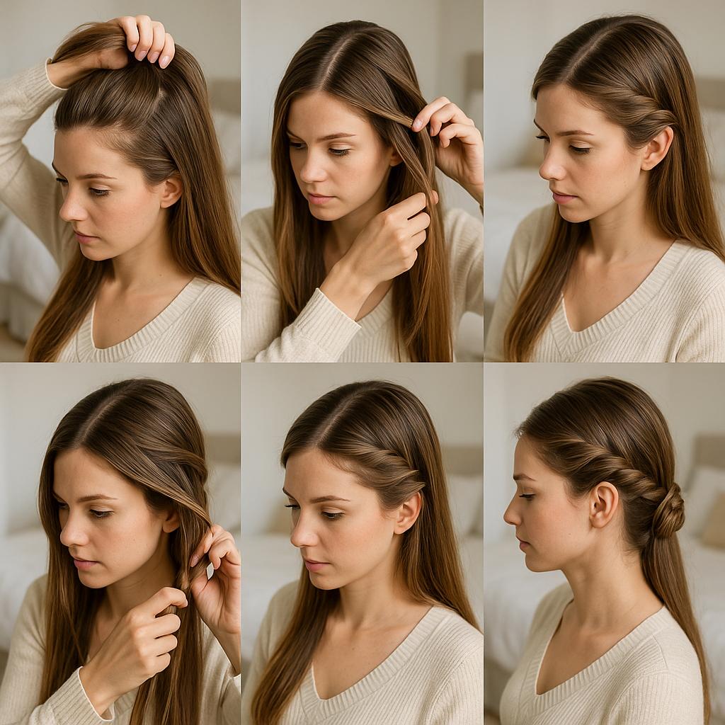 Semi recogido con trenza espiral