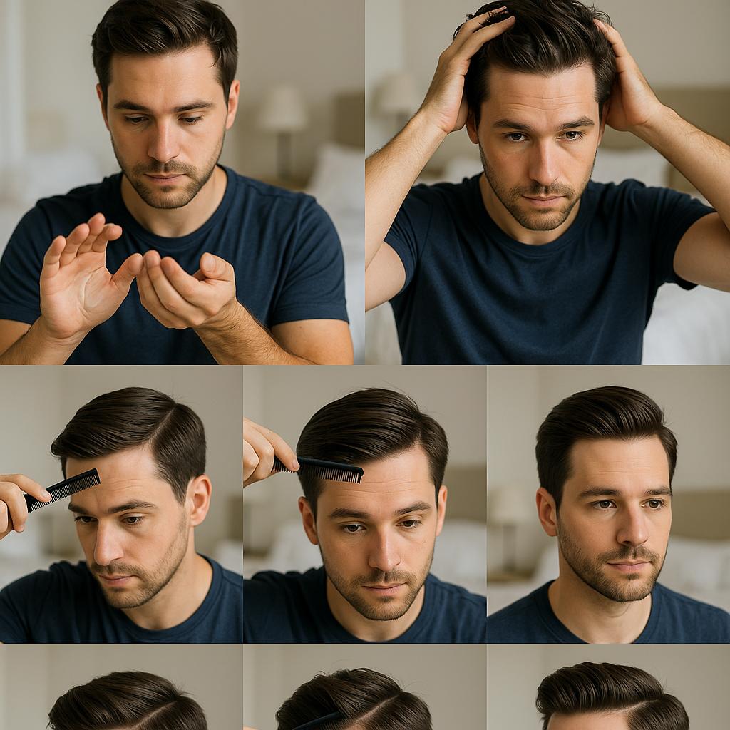 Peinado Pompadour Lateral Con Volumen