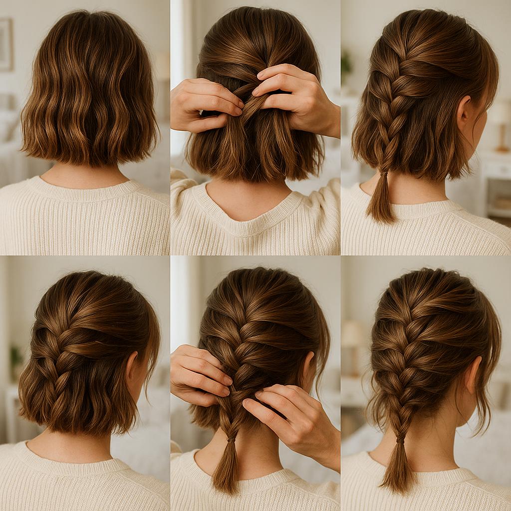 Trenza francesa con efecto despeinado