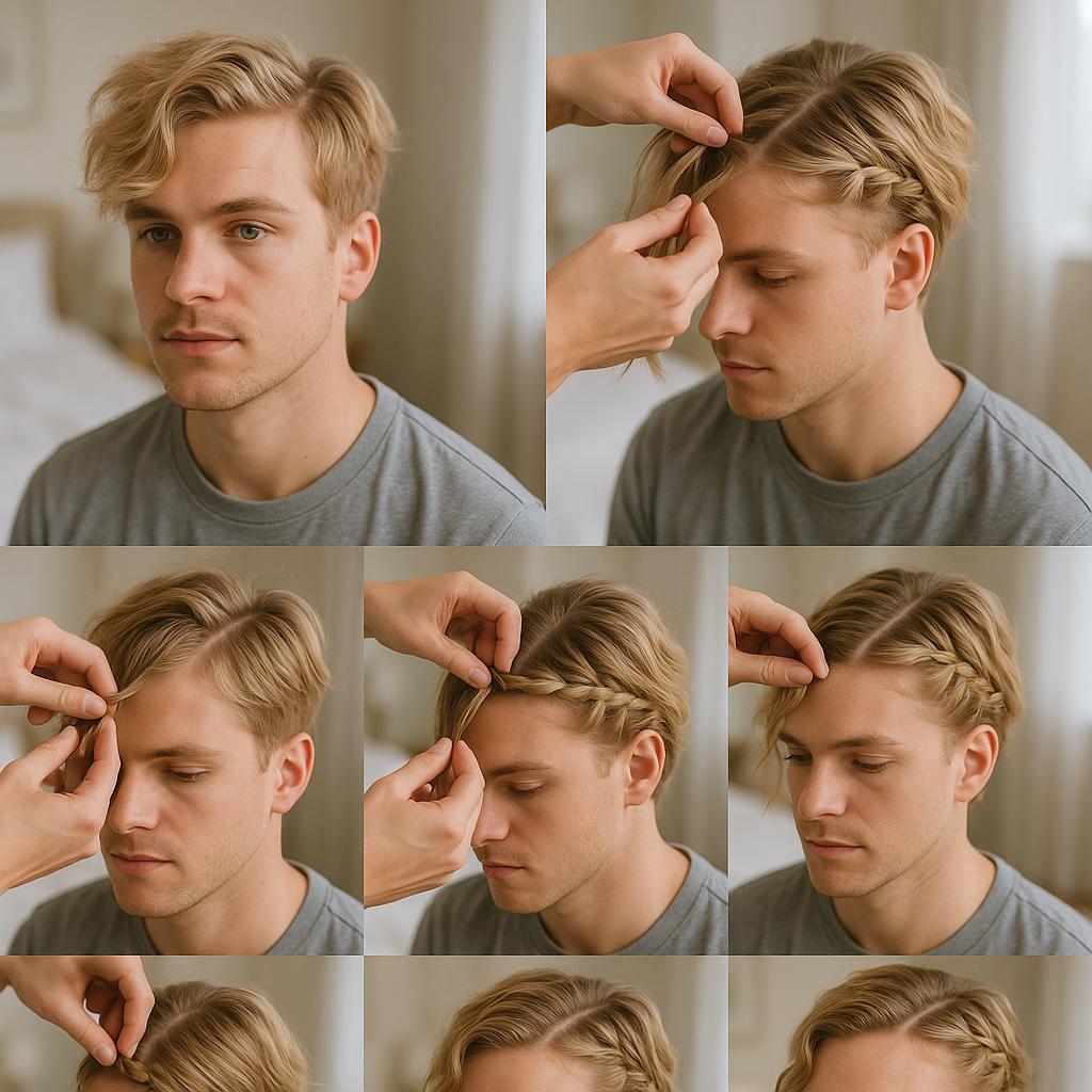 Trenza de lado con ondas suaves