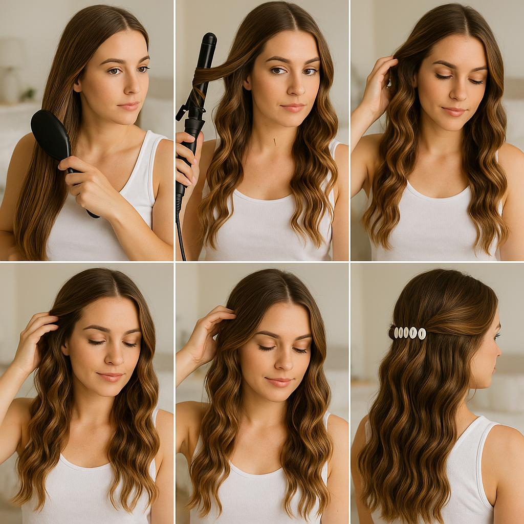 Ondas naturales con accesorio de conchas