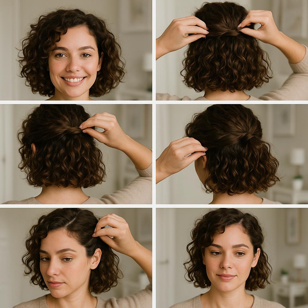 Semi recogido con ondas naturales