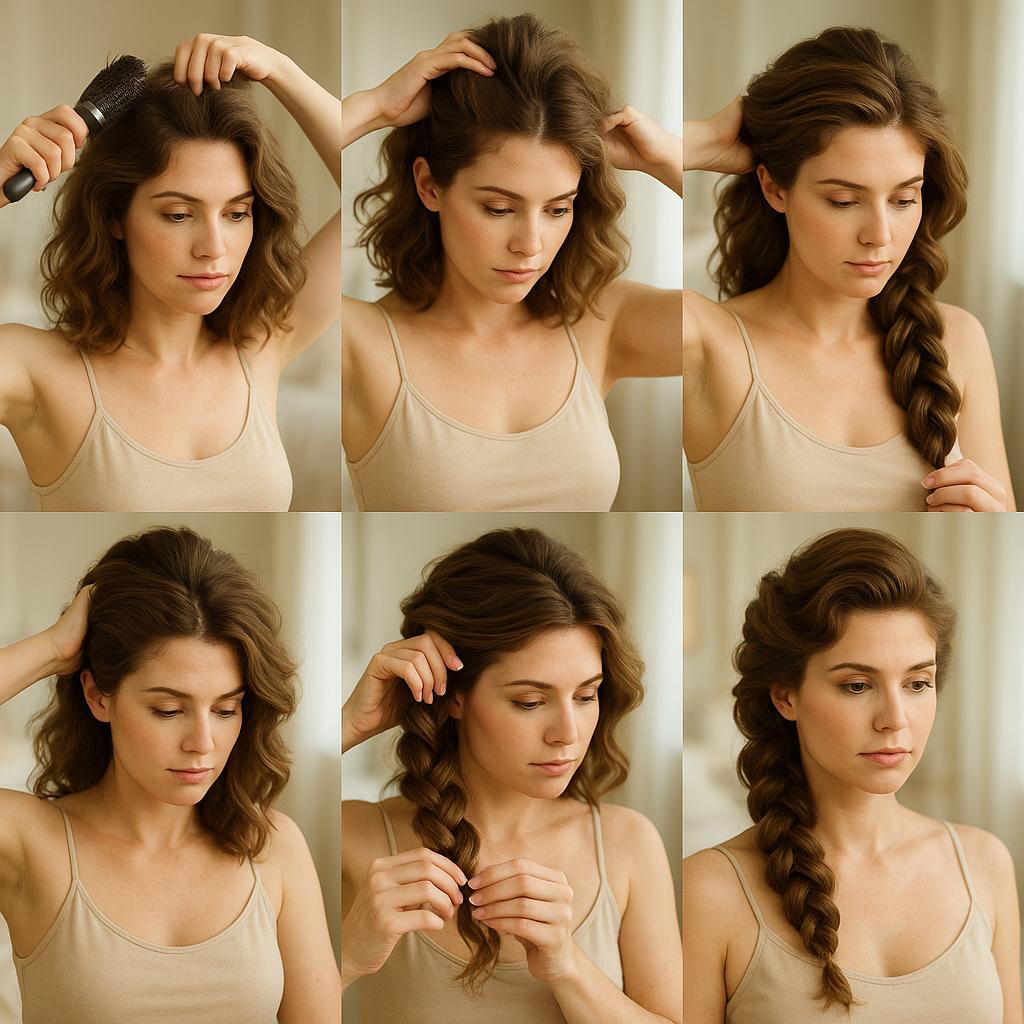 Trenza ladeada con volumen