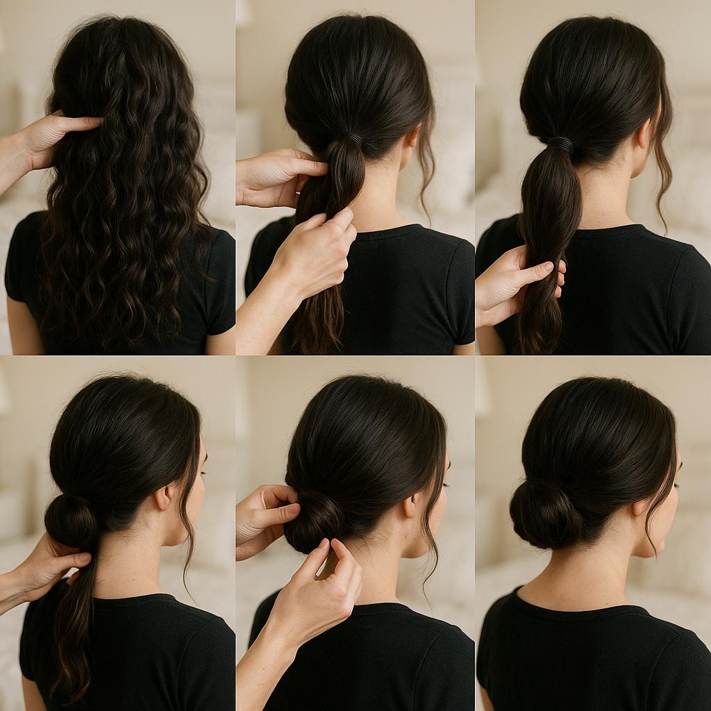 Moño bajo con toque vintage