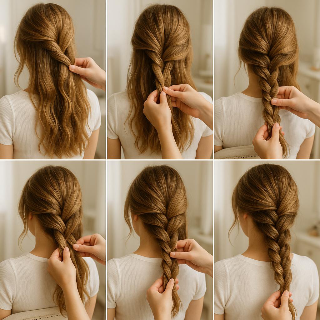 Trenza espiga despeinada