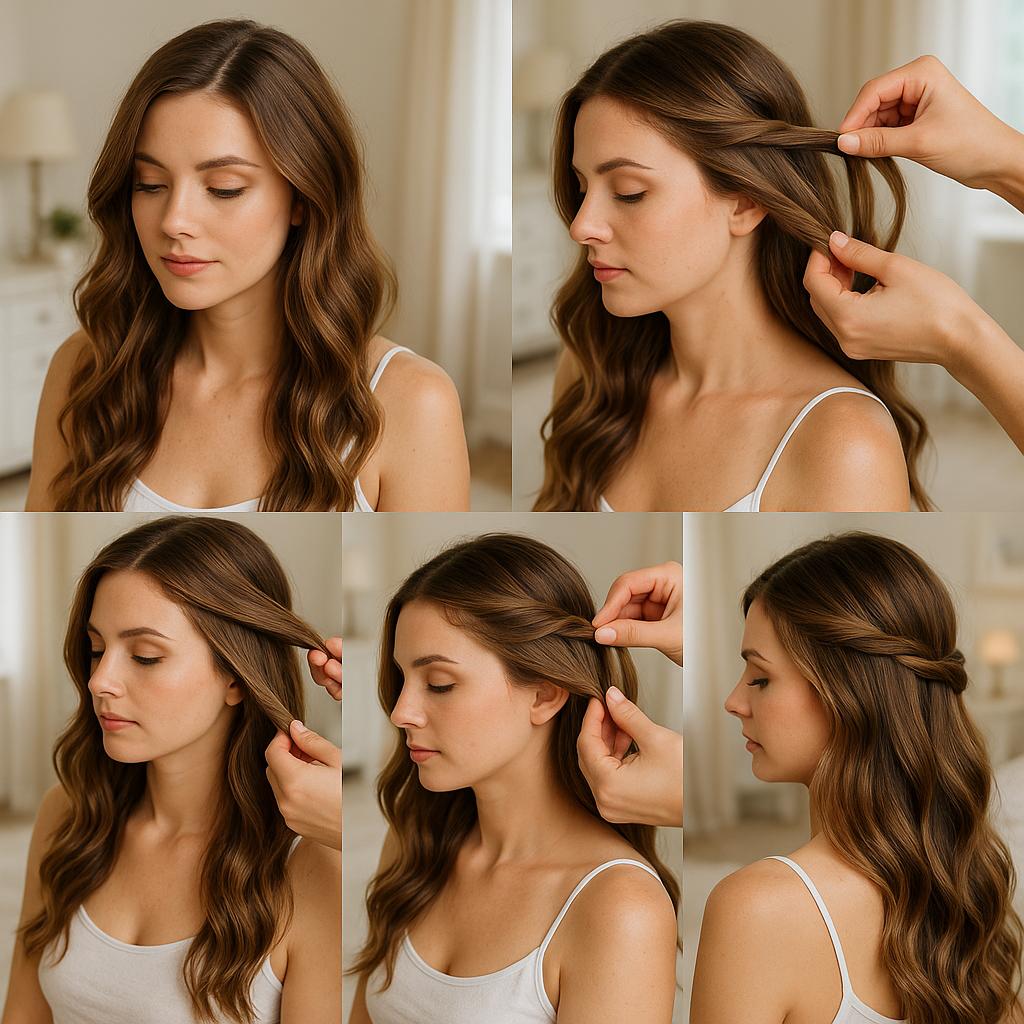 Semi recogido con ondas suaves
