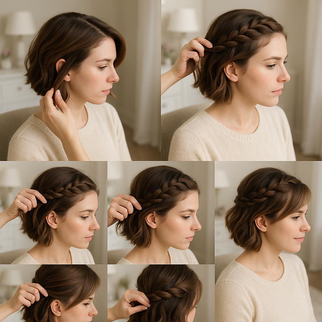 Semi recogido con trenza lateral