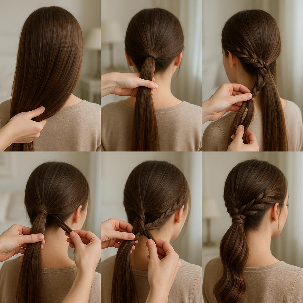 Coleta baja con detalles trenzados