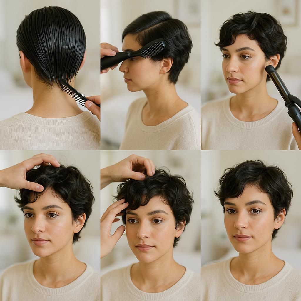Corte pixie con ondas suaves