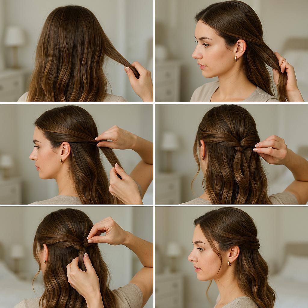 Semi recogido con ondas suaves