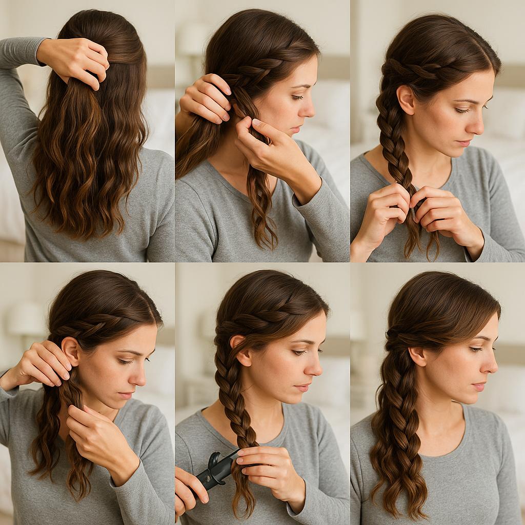 Trenza de lado con ondas