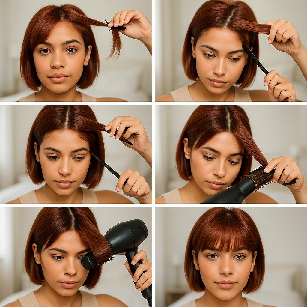 Flequillo recto con volumen