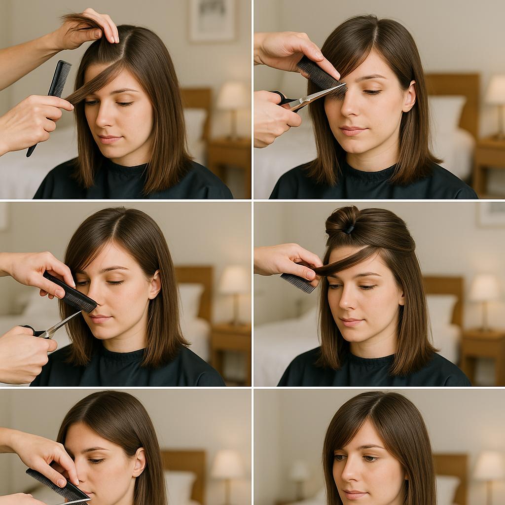 Corte recto con flequillo lateral