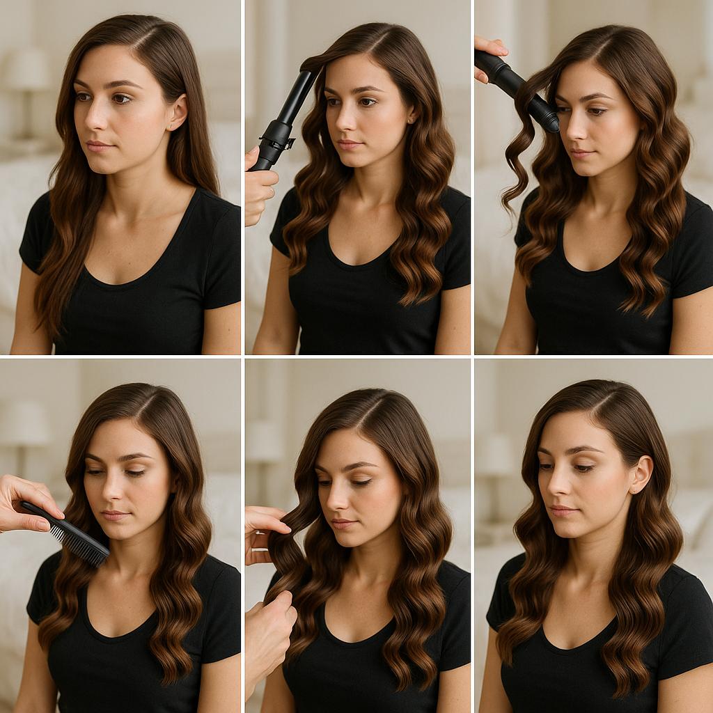 Ondas laterales con accesorio brillante