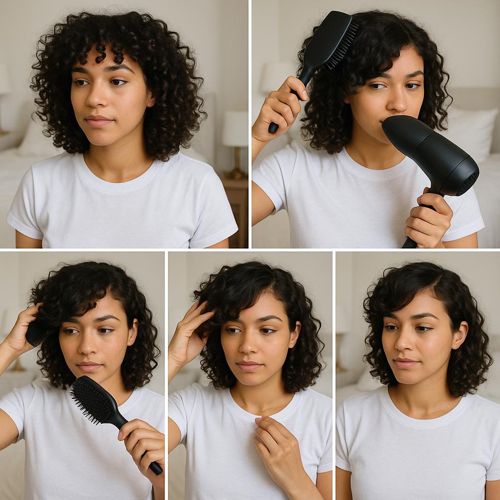 Flequillo Peinado Hacia Un Lado con Movimiento