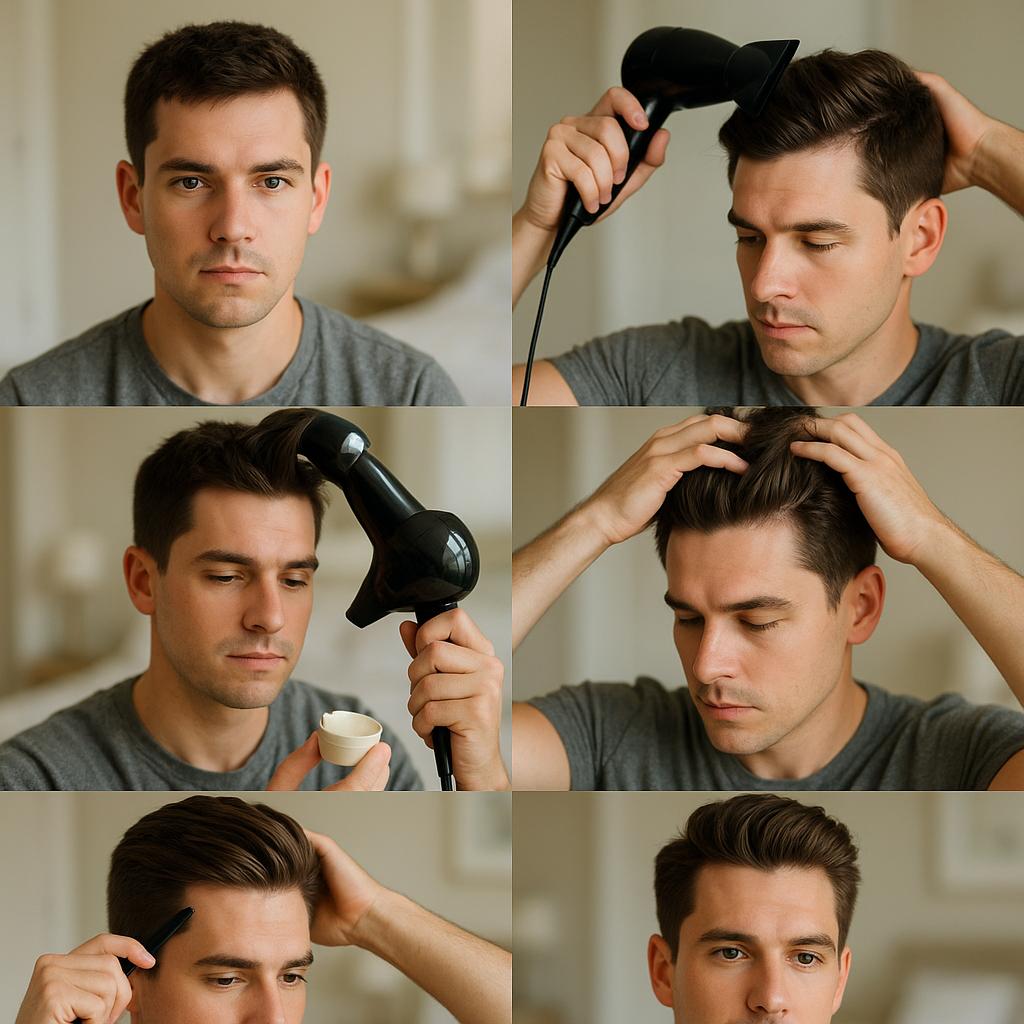 Peinado hacia atrás con volumen