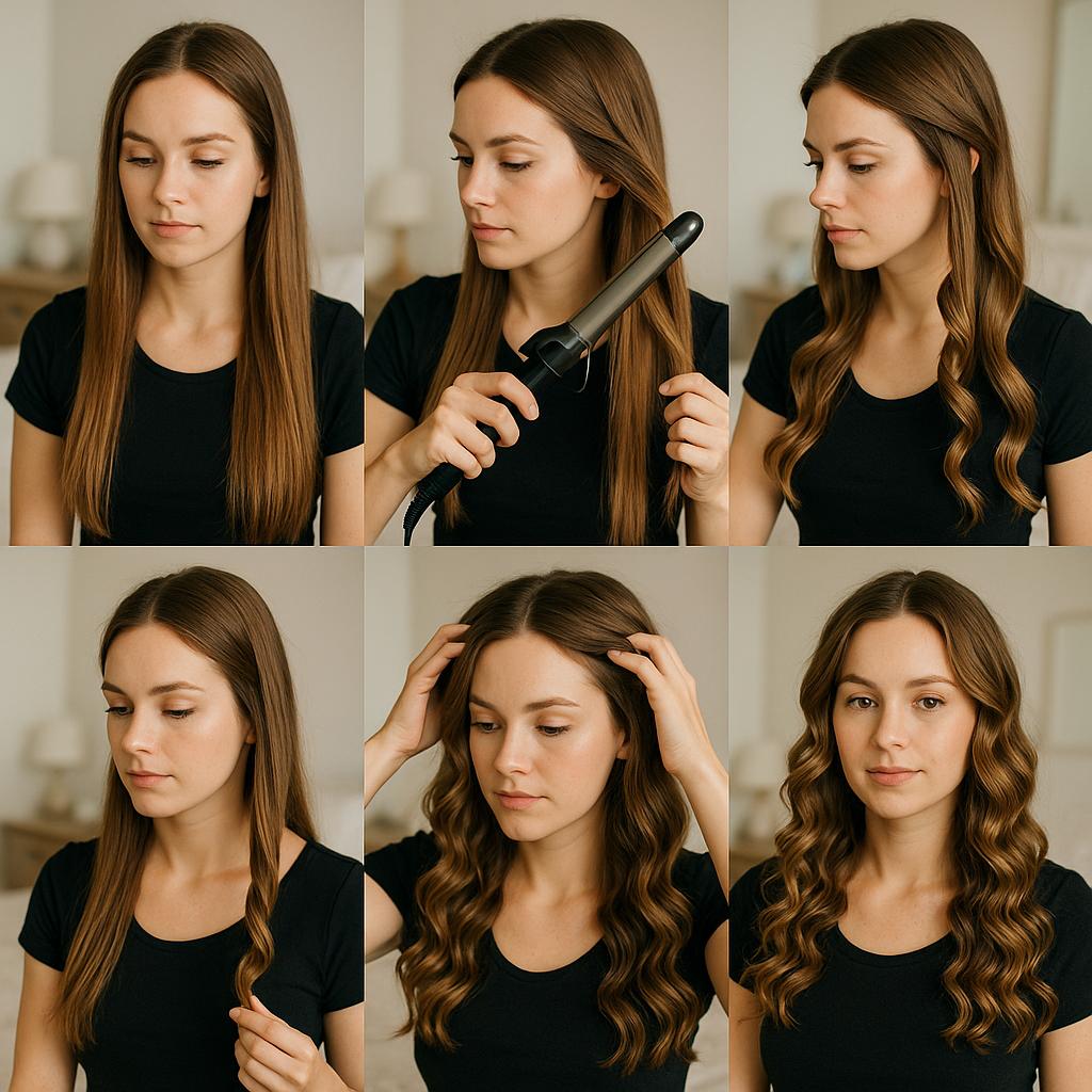 Cabello suelto con rizos definidos