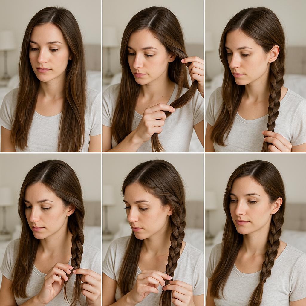 Semi recogido con trenza lateral