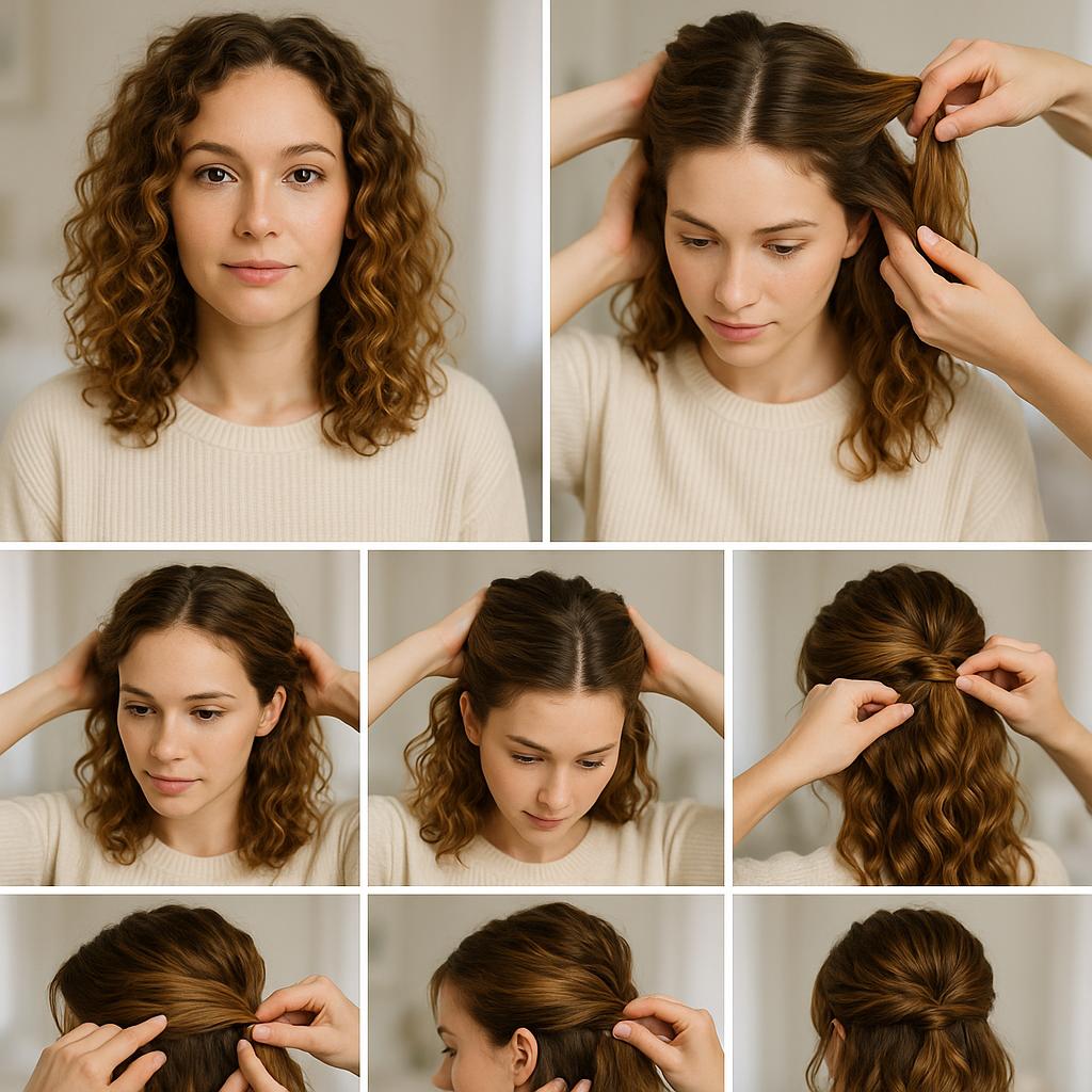 Semi recogido con ondas suaves