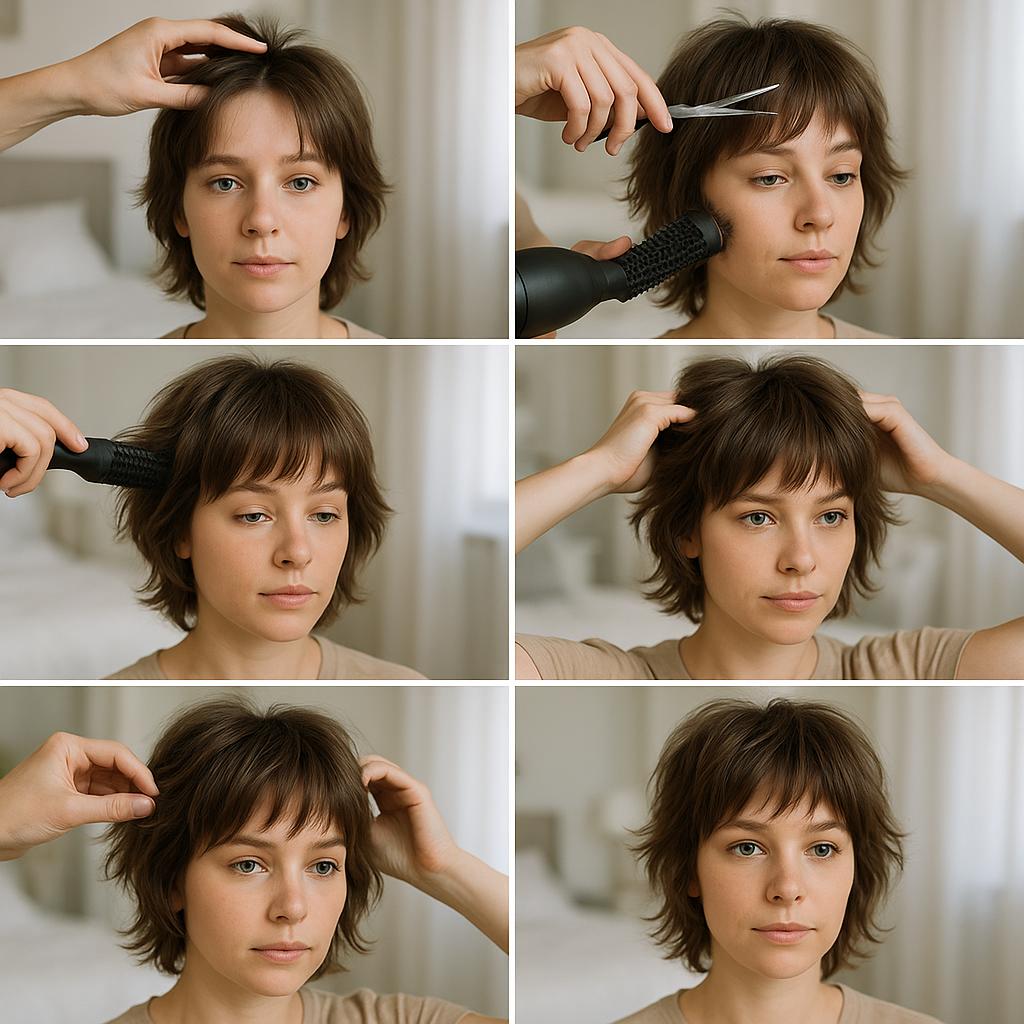 Corte shaggy con puntas desordenadas