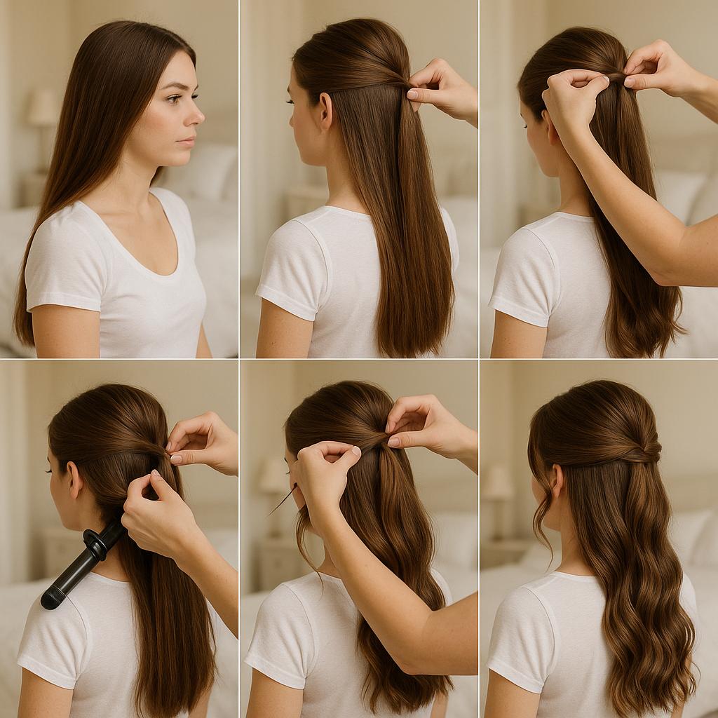 Semi recogido con ondas suaves