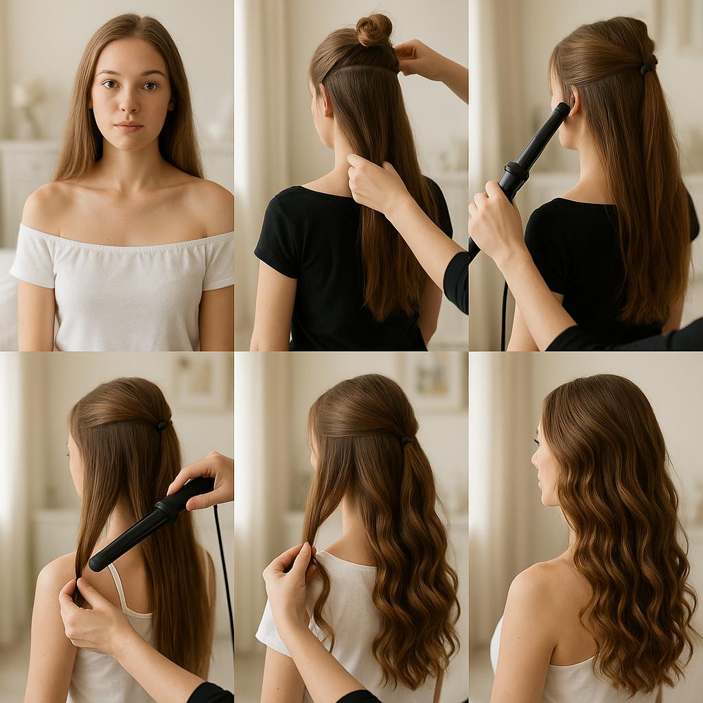 Peinado suelto con rizos naturales