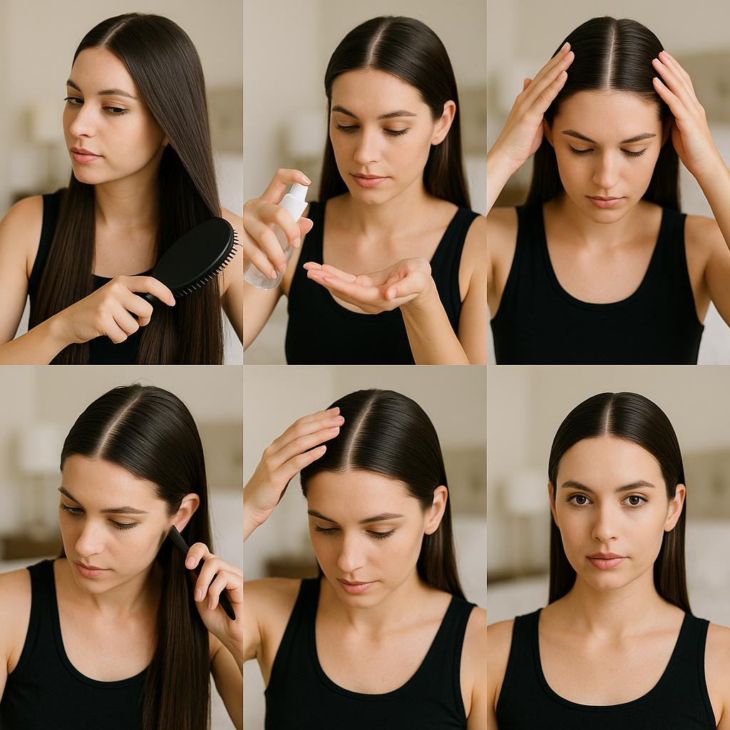 Lacio con raya al medio y efecto mojado