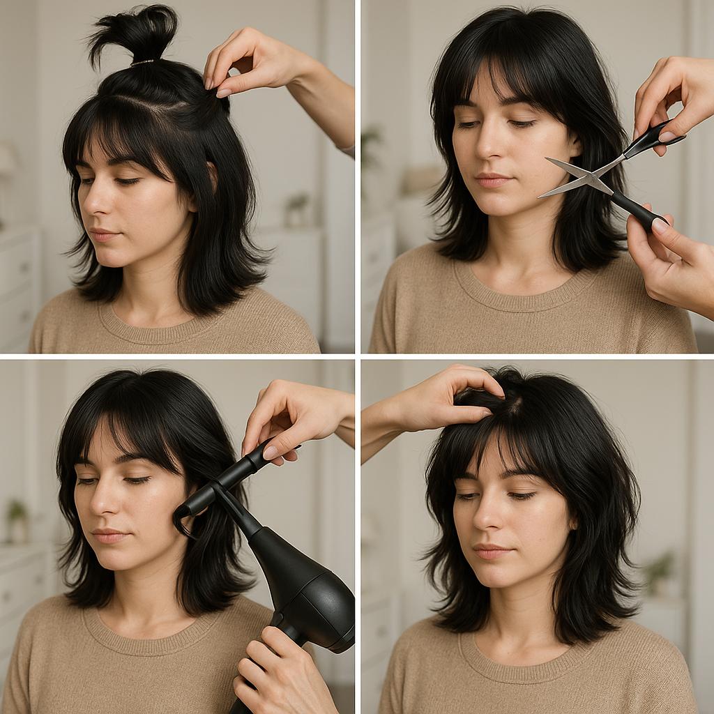 Corte shag con textura y movimiento