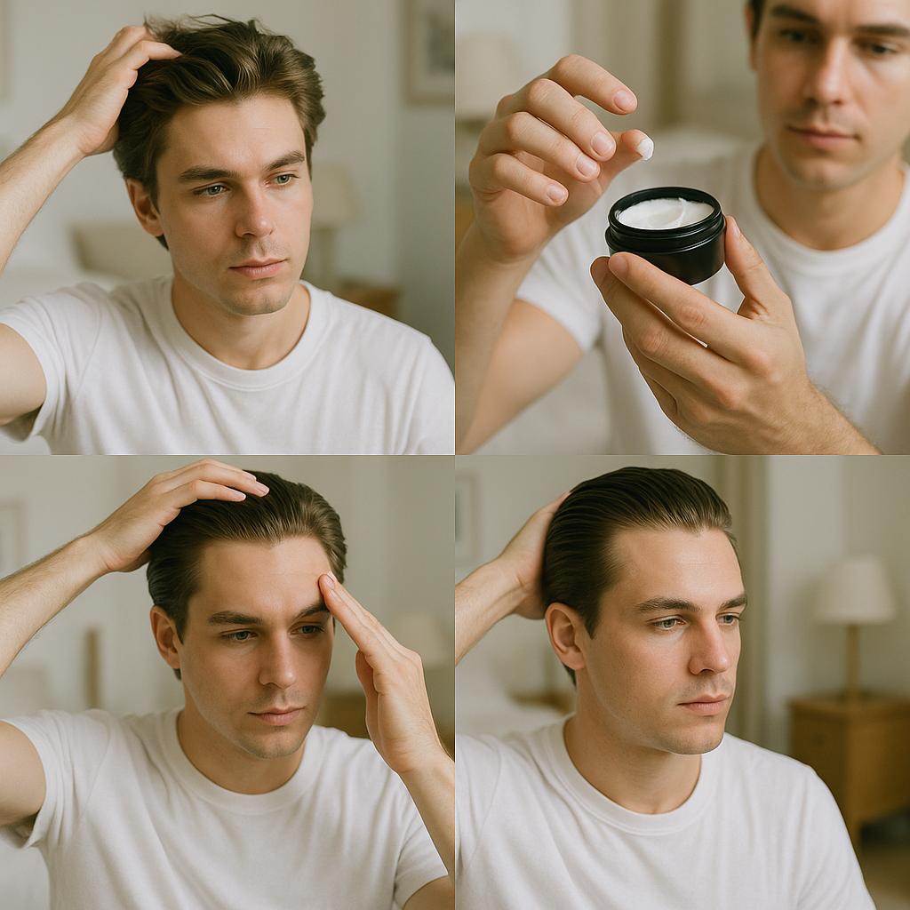 Peinado slick back con gel