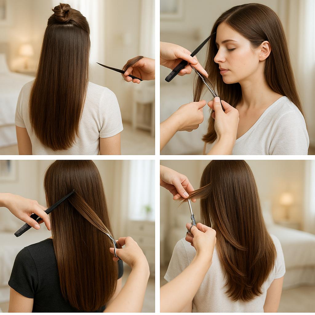 Melena larga con capas suaves