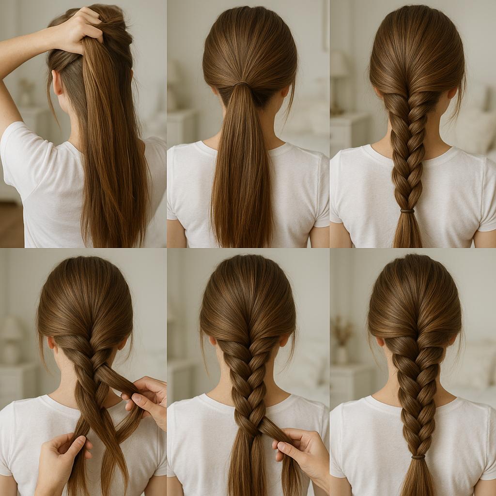 Trenza de espiga con volumen