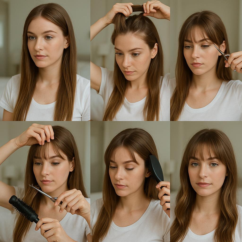 Cabello Suelto con Flequillo Texturizado