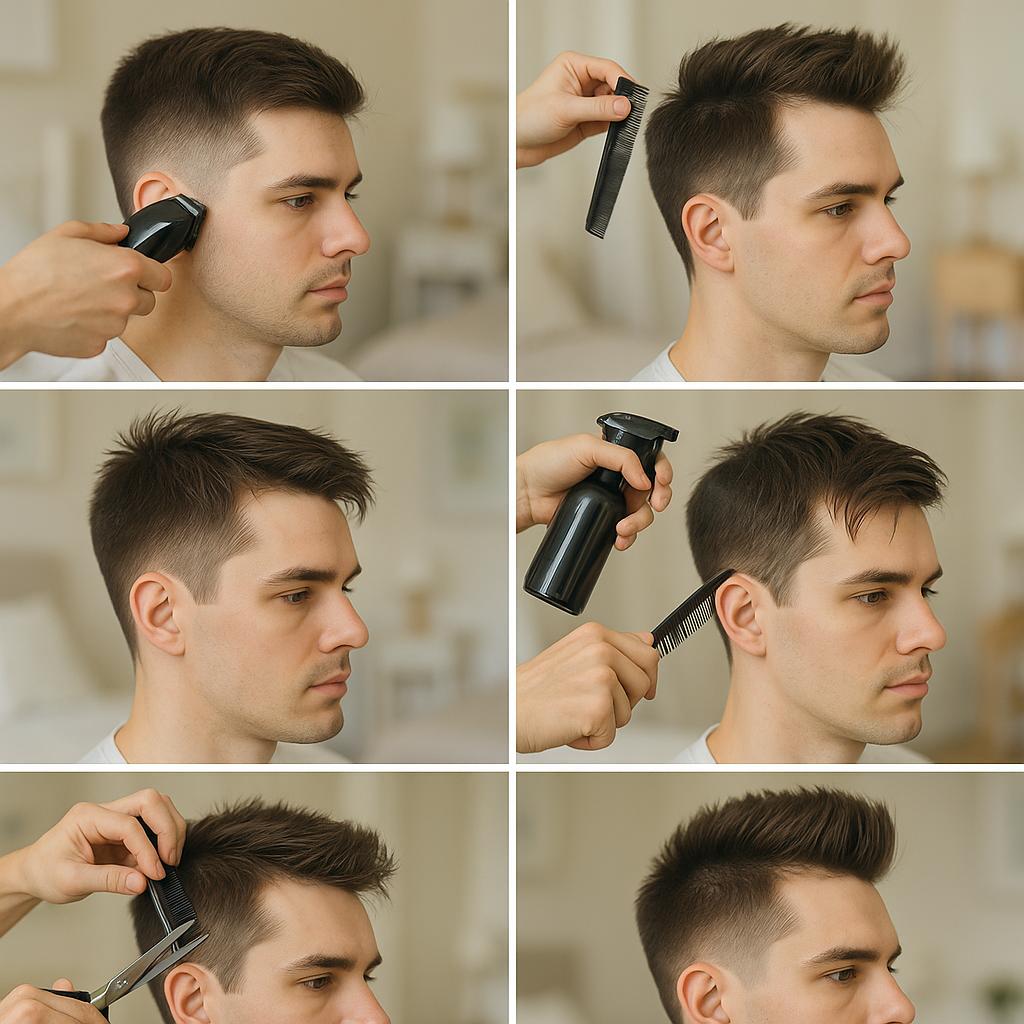 Corte tipo mohicano estilizado