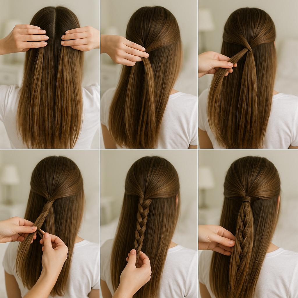 Media cola con detalles trenzados