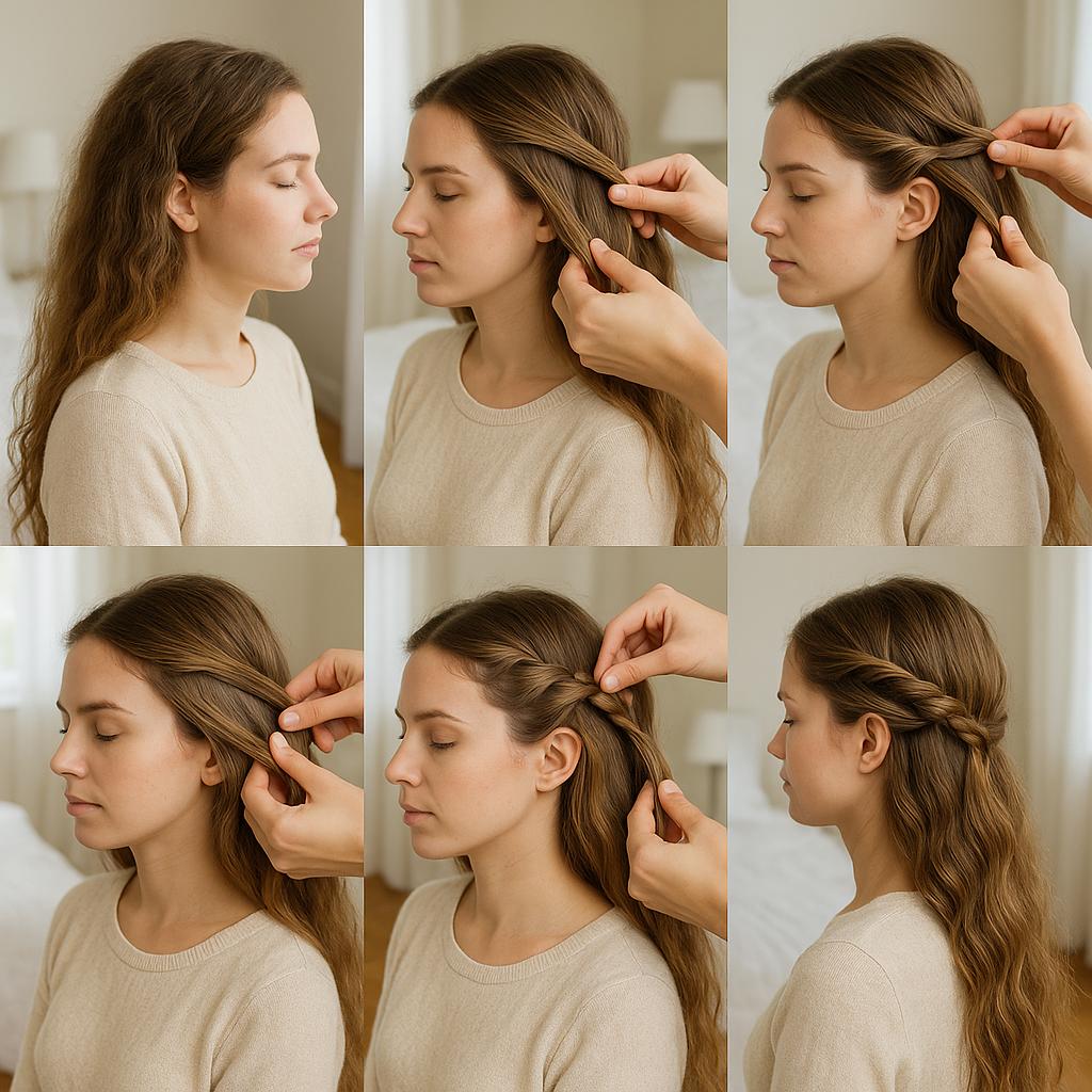 Semi recogido con trenza lateral