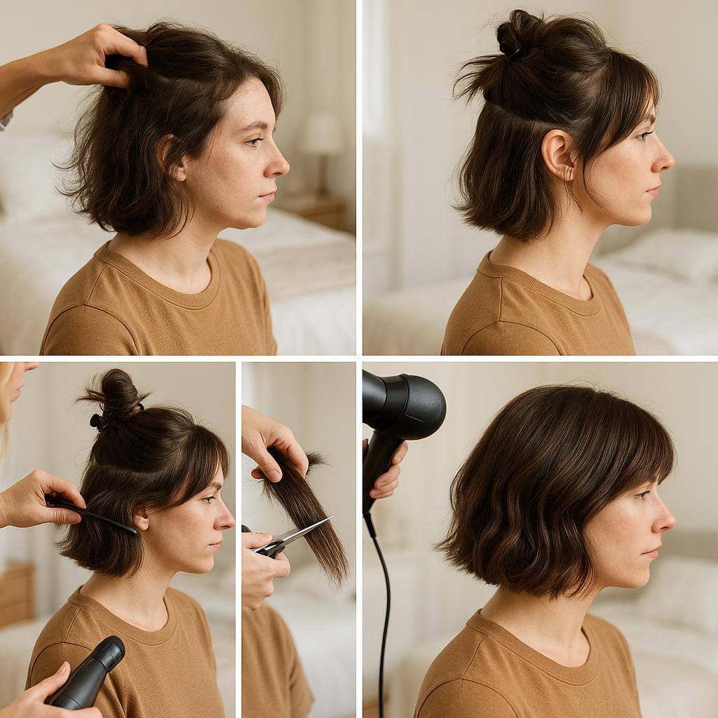 Corte bob texturizado con capas