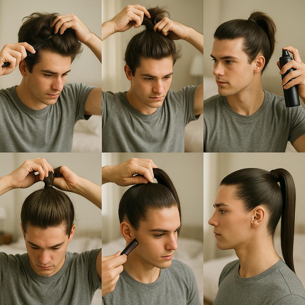 Cola de caballo alta y pulida