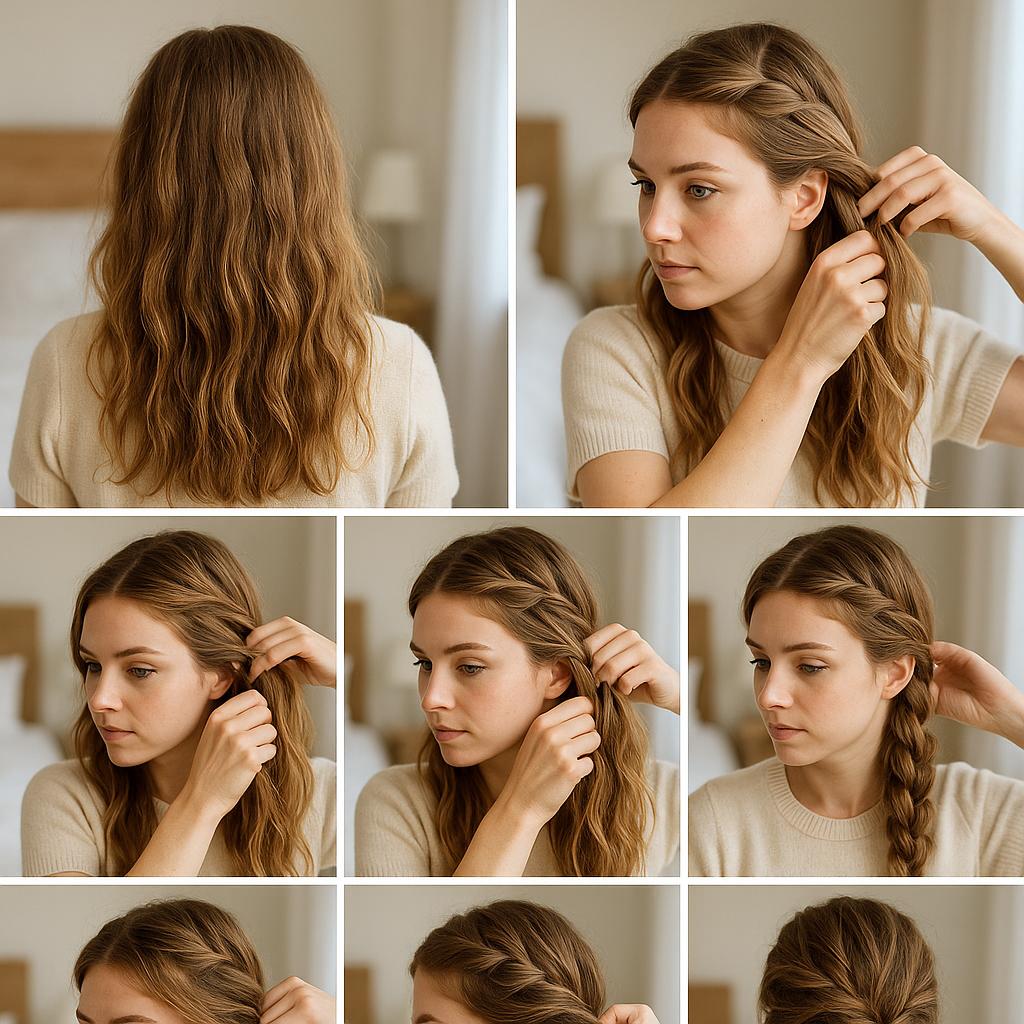 Trenza francesa despeinada