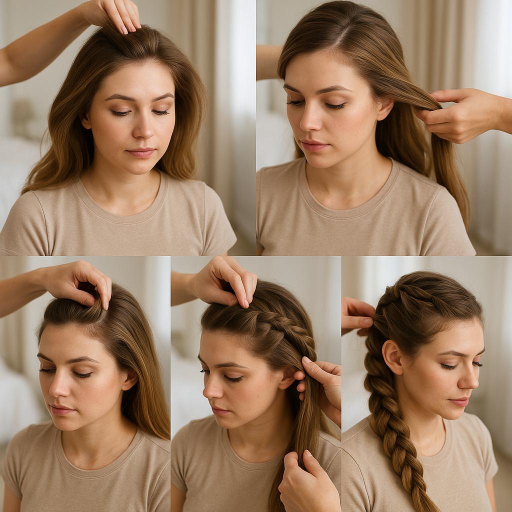 Trenza de raíz lateral con volumen