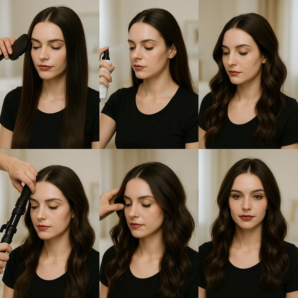 Cabello suelto con textura y brillo