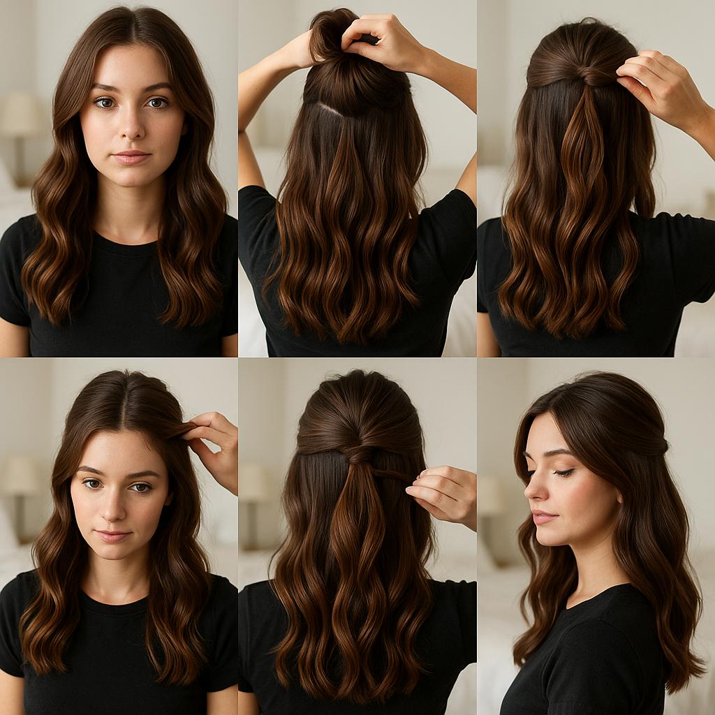 Semi recogido con ondas suaves