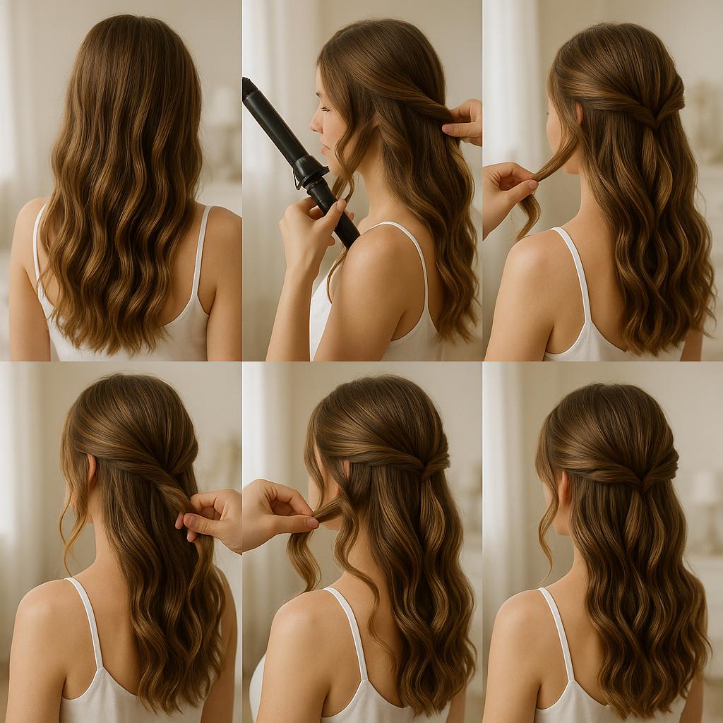 Semi recogido con ondas suaves