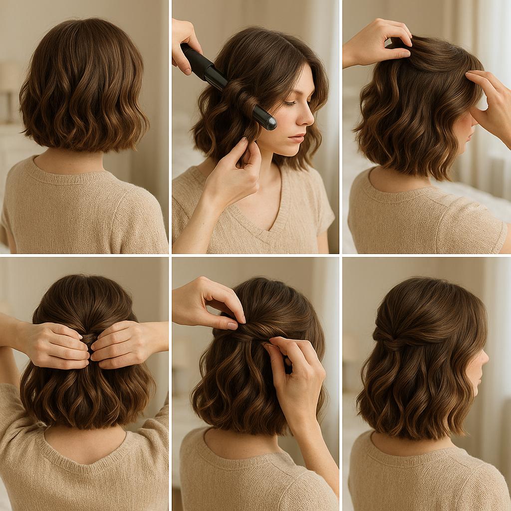 Semi recogido con ondas suaves