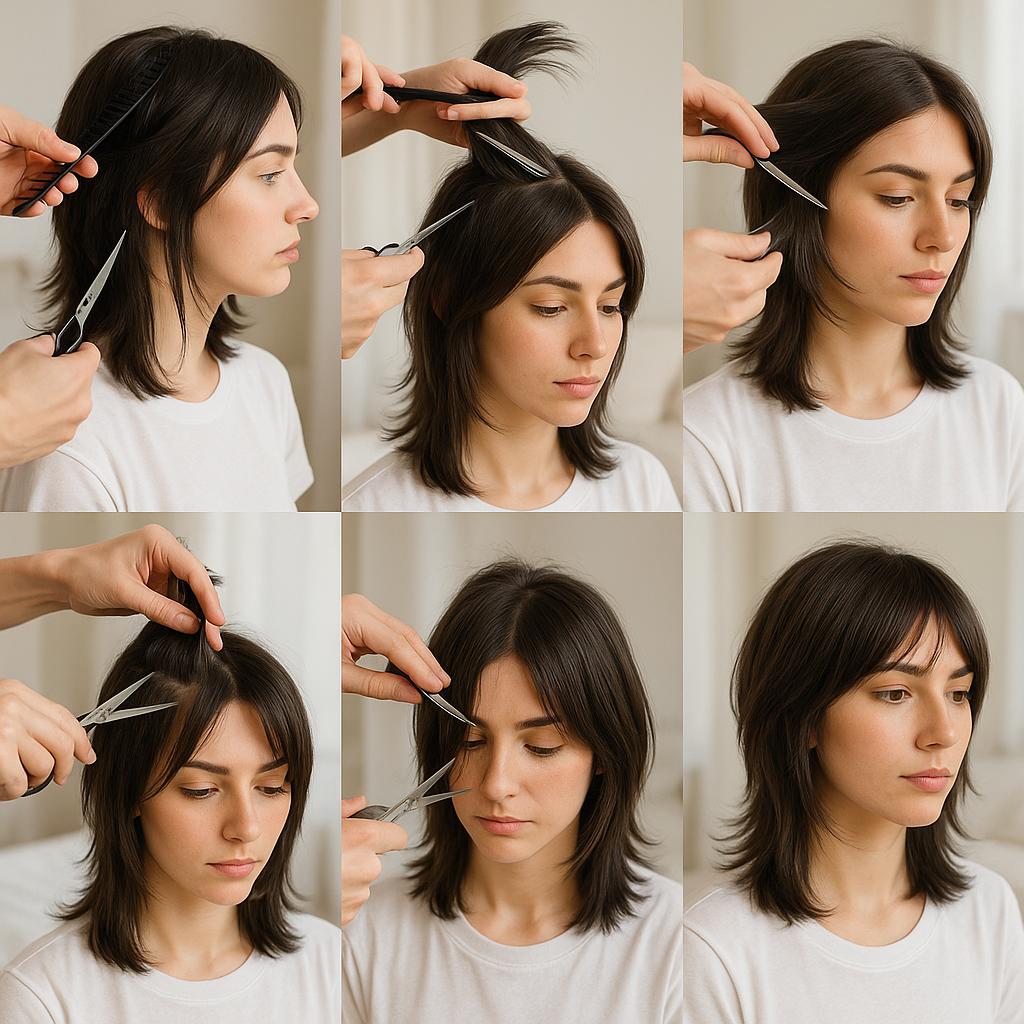 Melena midi con puntas abiertas