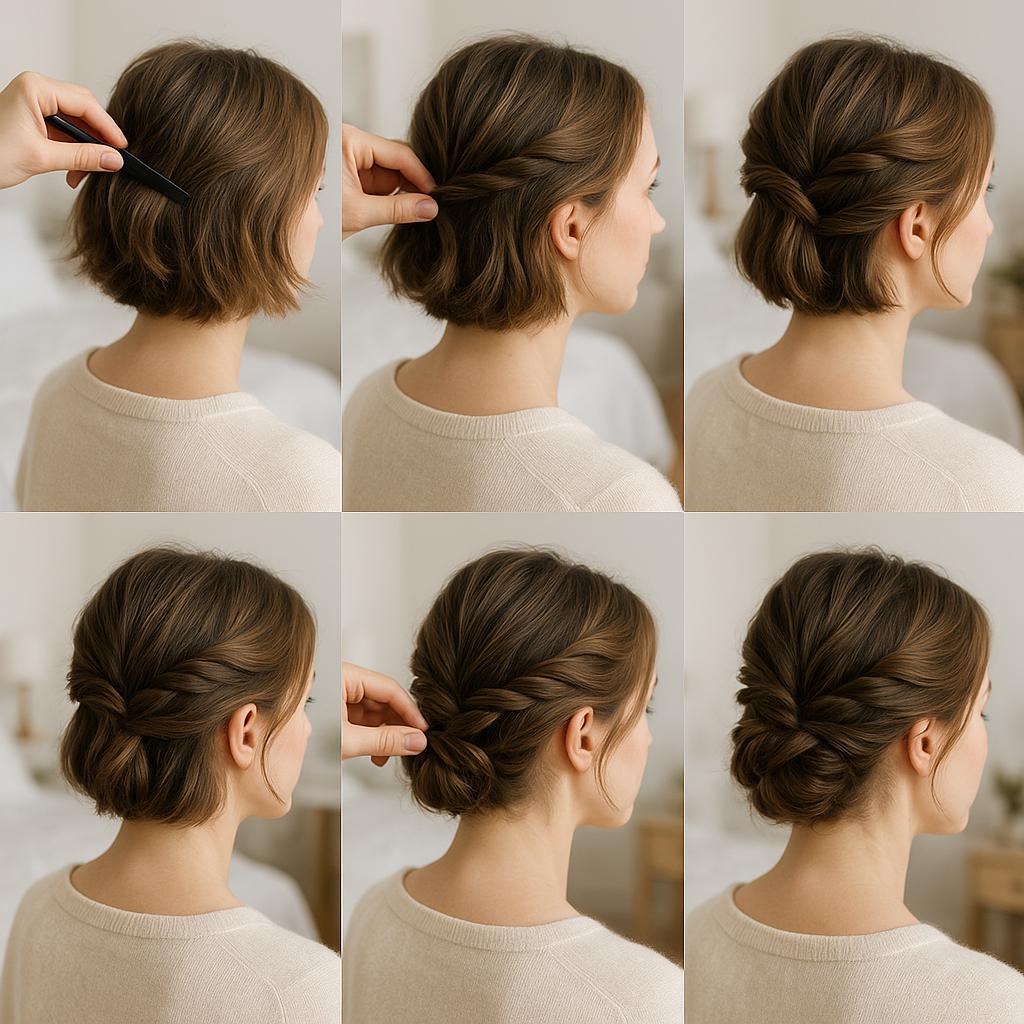 Recogido con twists y textura