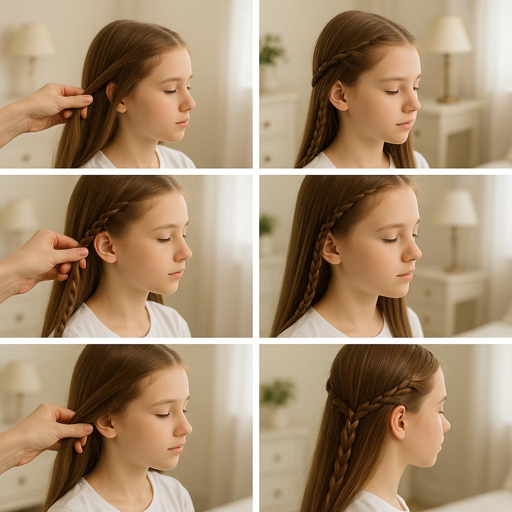 Semi recogido con trenzas pequeñas