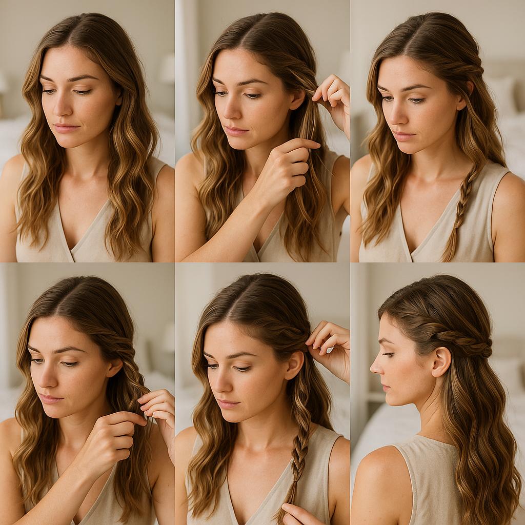 Semi recogido con trenza lateral