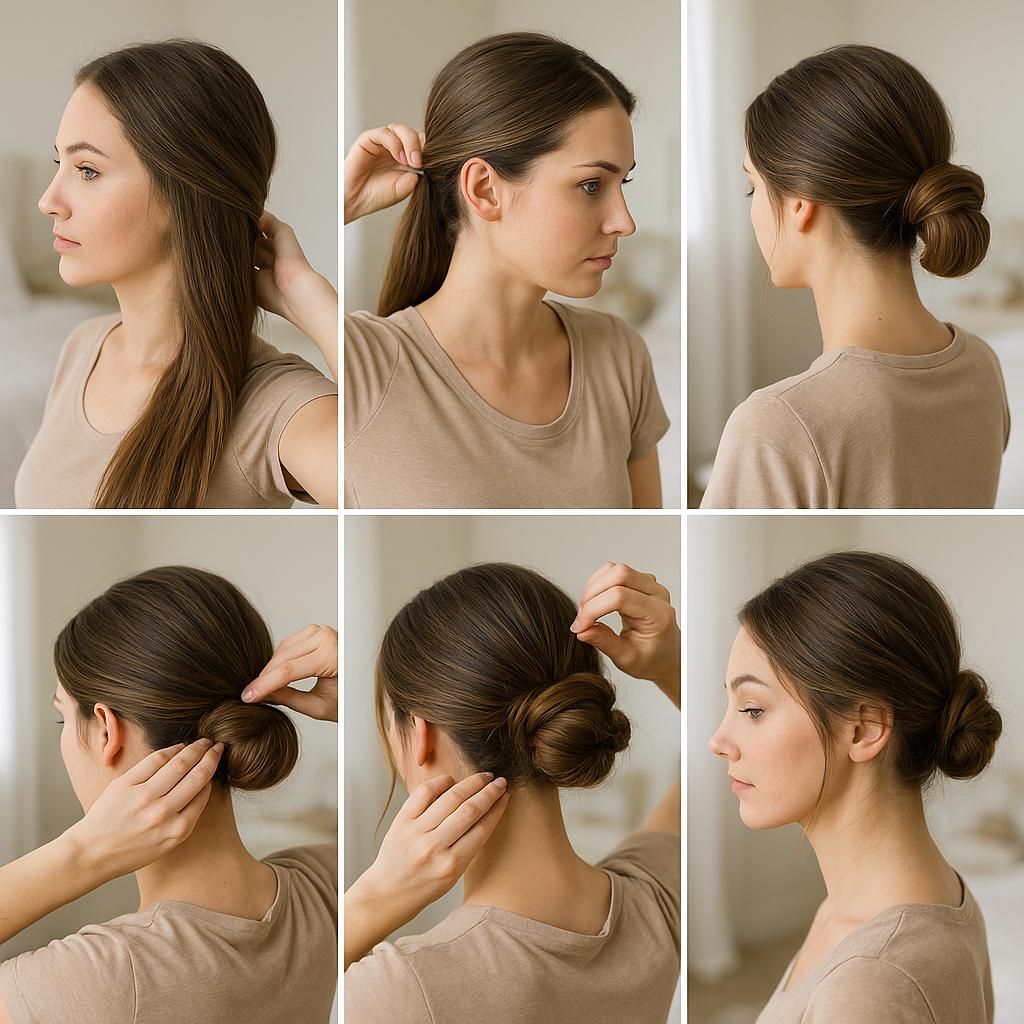 Rodete elegante con toque casual