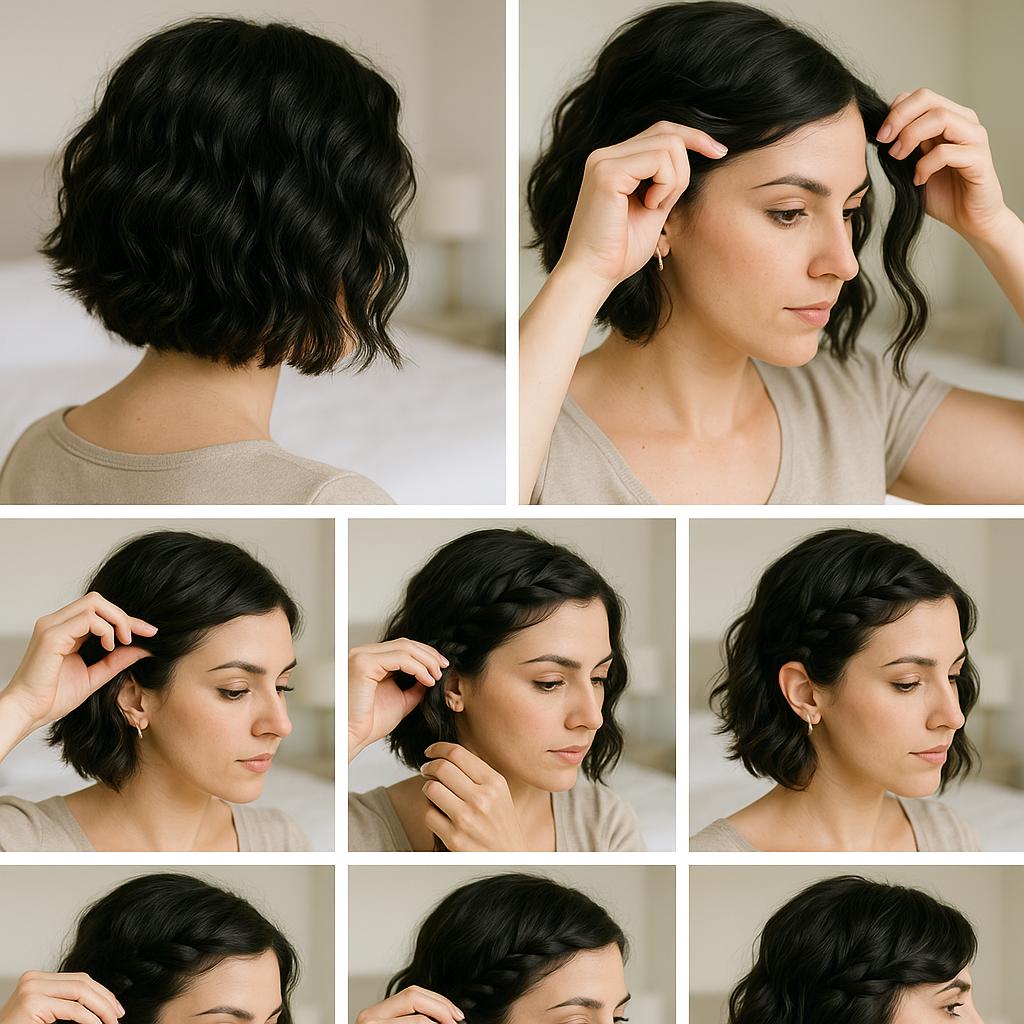 Trenza de lado con ondas sueltas